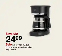 Target Mr. Coffee 12-cup programmable coffeemaker offer