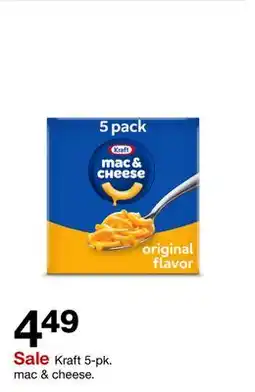 Target Kraft 5-pk. mac & cheese offer