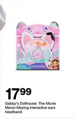Target Gabby's Dollhouse: The Movie Meow-Mazing interactive ears headband offer