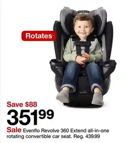 Target Evenflo Revolve 360 Extend all-in-one rotating convertible car seat offer