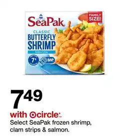 Target Select SeaPak frozen shrimp strips salmon offer