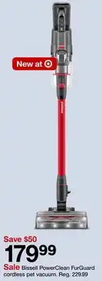 Target Bissell PowerClean FurGuard cordless pet vacuum offer