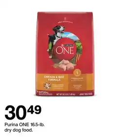 Target Purina ONE 16.5-lb. dry dog food offer