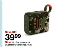 Target JBL Go4 waterproof Bluetooth speaker offer