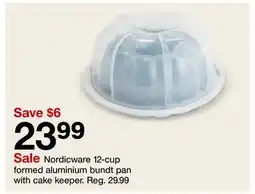 Target Nordicware 12-cup formed aluminium bundt pan offer