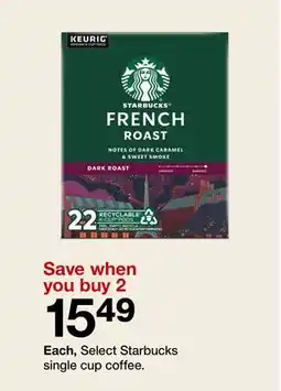 Target Starbucks single cup coffee offer