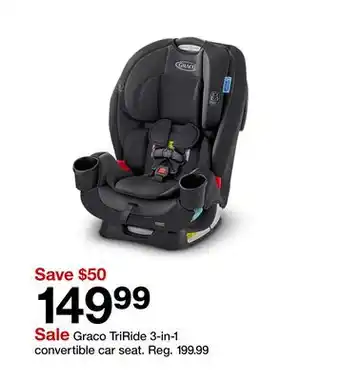 Target Graco TriRide 3-in-1 convertible car seat offer