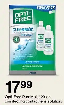 Target Opti-Free PureMoist 20-oz. disinfecting contact lens solution offer