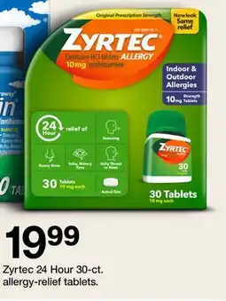 Target Zyrtec 24 Hour 30-ct. allergy relief tablets offer