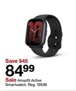 Target Amazfit Active Smartwatch offer