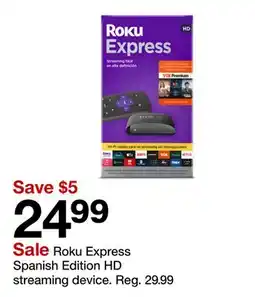 Target Roku Express Spanish Edition HD streaming device offer