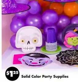 Dollar Tree Solid Color Party Supplies offer