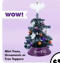 Dollar Tree Mini Trees, Ornaments or Tree Toppers offer