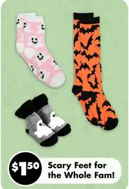 Dollar Tree Scary Feet for the Whole Fam offer