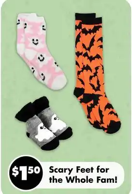 Dollar Tree Scary Feet for the Whole Fam offer
