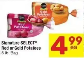 Albertsons Signature select red or gold potatoes offer