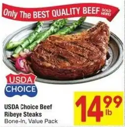 Albertsons USDA Choice Beef Ribeye Steaks offer