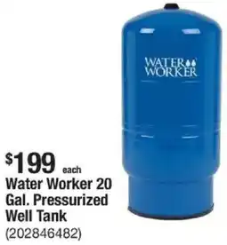 The Home Depot Water Worker 20 Gal. Pressurized Well Tank offer