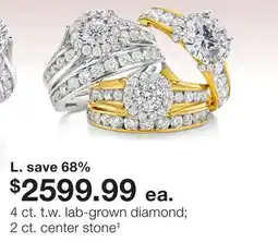 JC Penney L. 4 ct. t.w. lab-grown diamond 2 ct. center stone‡ offer