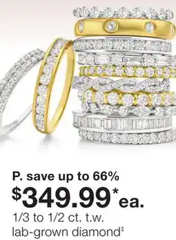 JC Penney P. 1/3 to 1/2 ct. t.w. lab-grown diamond‡ offer