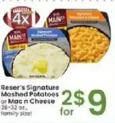 Albertsons Reser's Signature Mashed Potatoes or Mac n Cheese offer