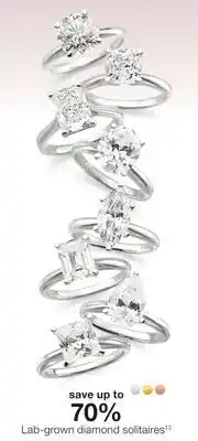JC Penney Modern Bride Lab-grown diamond solitaires offer