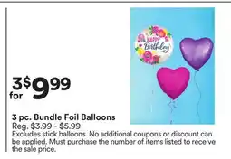 Michaels 3 pc. Bundle Foil Balloons offer