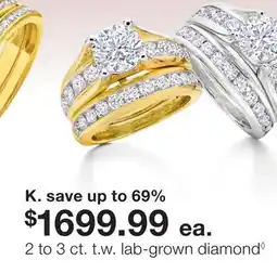JC Penney K. 2 to 3 ct. t.w. lab-grown diamond◊ offer
