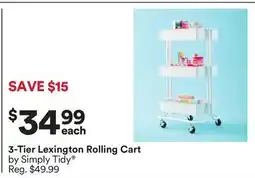 Michaels 3-Tier Lexington rolling Cart by Simply Tidy offer