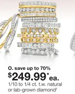 JC Penney O. 1/10 to 1/4 ct. t.w. natural or lab-grown diamond‡ offer