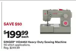 Michaels SINGER HD4452 Heavy-Duty Sewing machine offer