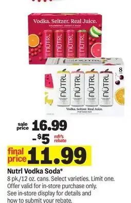 Meijer Nutrl Vodka Soda offer