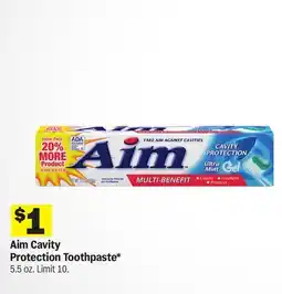 Meijer Aim Cavity Protection Toothpaste offer