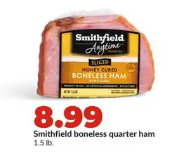 Hy-Vee Smithfield boneless quarter ham offer