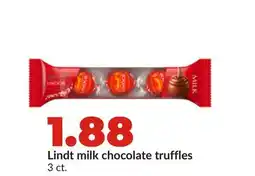 Hy-Vee Lindt milk chocolate truffles offer