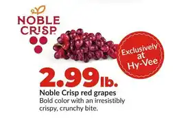 Hy-Vee Noble Crisp red grapes offer