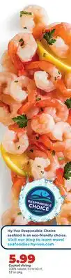 Hy-Vee Cooked shrimp offer