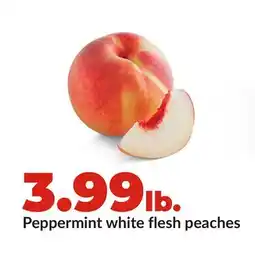 Hy-Vee Peppermint white flesh peaches offer