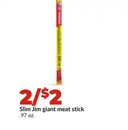 Hy-Vee Slim Jim giant meat stick offer