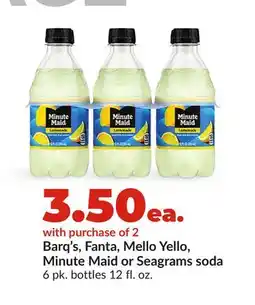 Hy-Vee Barq's, Fanta, Mello Yello, Minute Maid or Seagrams soda offer