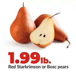 Hy-Vee Red Starkrimson or Bosc pears offer