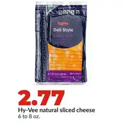 Hy-Vee Hy-Vee natural sliced cheese offer