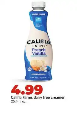 Hy-Vee Califia Farms dairy free creamer offer