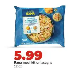 Hy-Vee Rana meal kit or lasagna offer