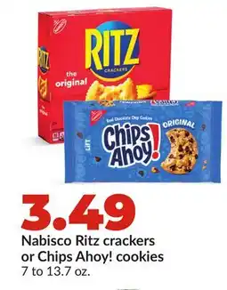 Hy-Vee Nabisco Ritz crackers or Chips Ahoy! cookies offer