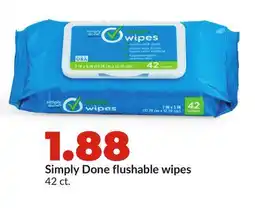 Hy-Vee Simply Done flushable wipes offer