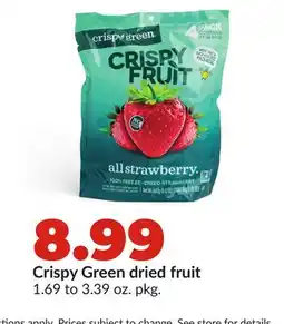 Hy-Vee Crispy Green dried fruit offer