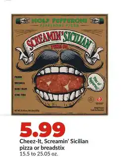 Hy-Vee Cheez-It, Screamin' Sicilian pizza or breadstix offer
