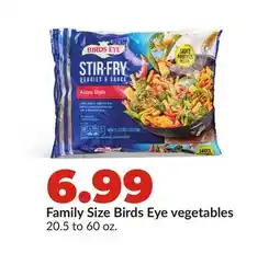 Hy-Vee Family Size Birds Eye vegetables offer