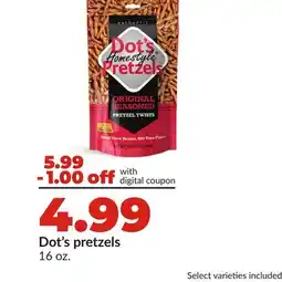 Hy-Vee Dot's pretzels offer